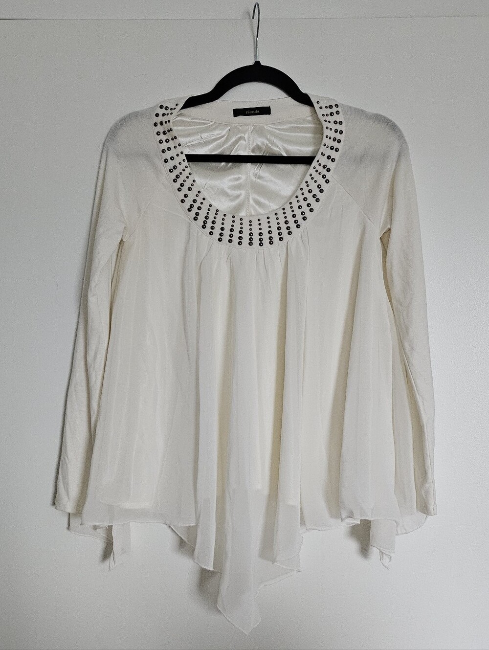 Rienda Gyaru Japan Studded Handkerchief Hem Babydoll Tunic